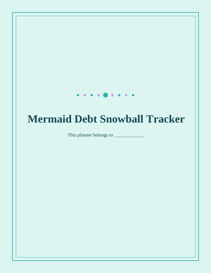 Mermaid Debt Snowball Tracker