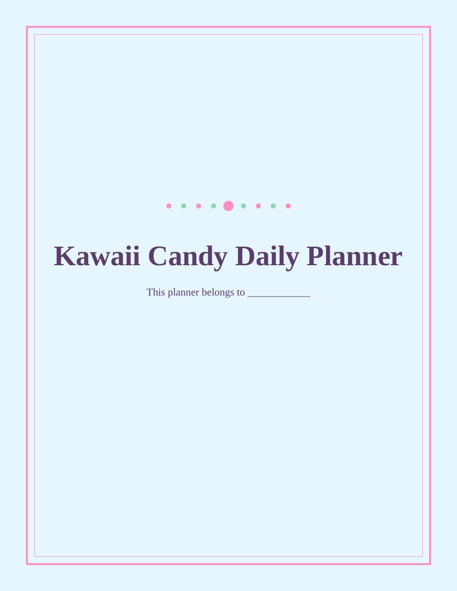 Kawaii Candy Daily Planner
