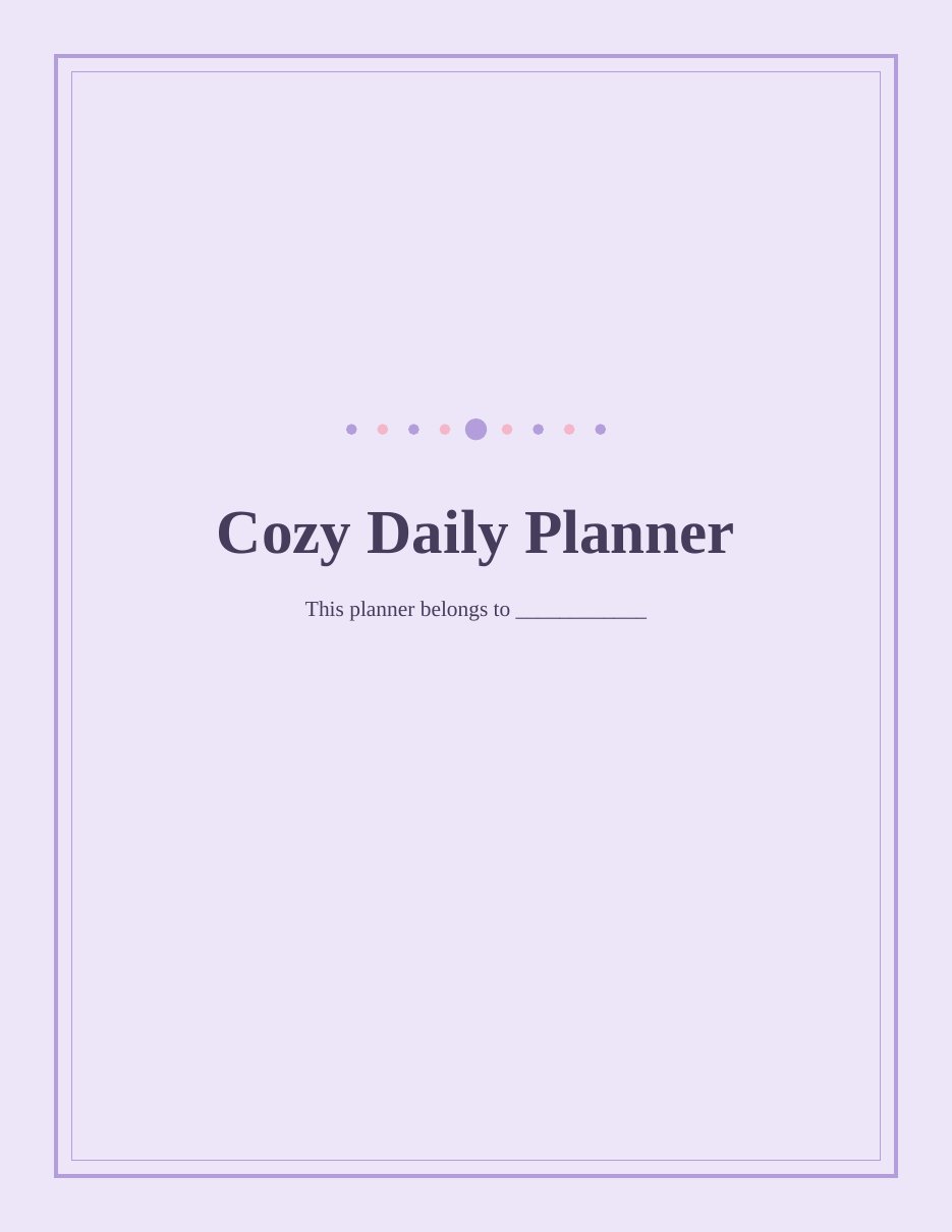 Cozy Daily Planner