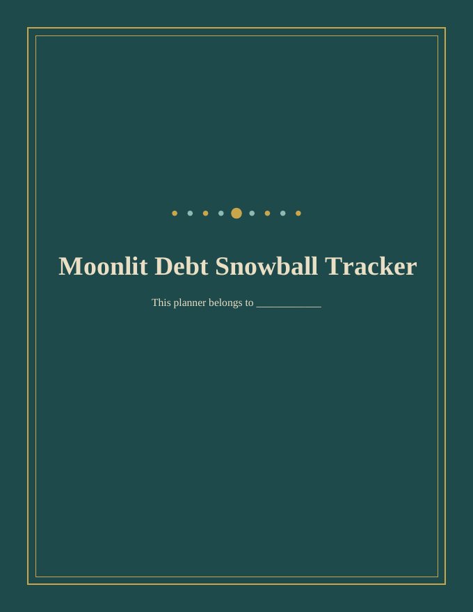 Moonlit Debt Snowball Tracker