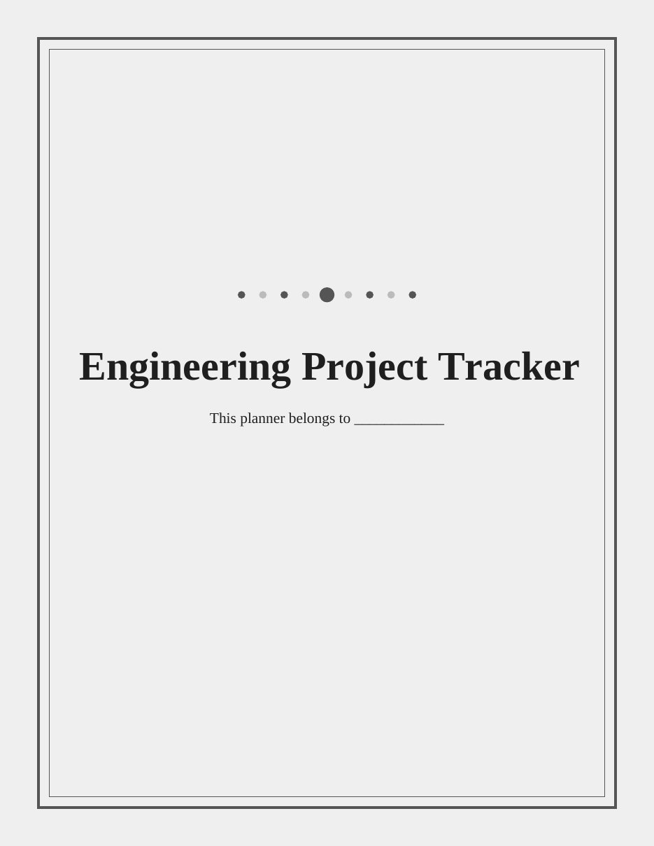 Engineering Project Tracker