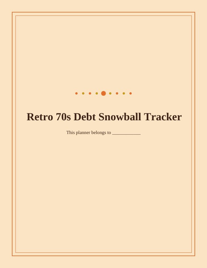 Retro 70s Debt Snowball Tracker