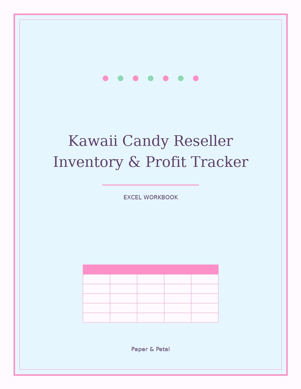 Kawaii Candy Reseller Inventory & Profit Tracker