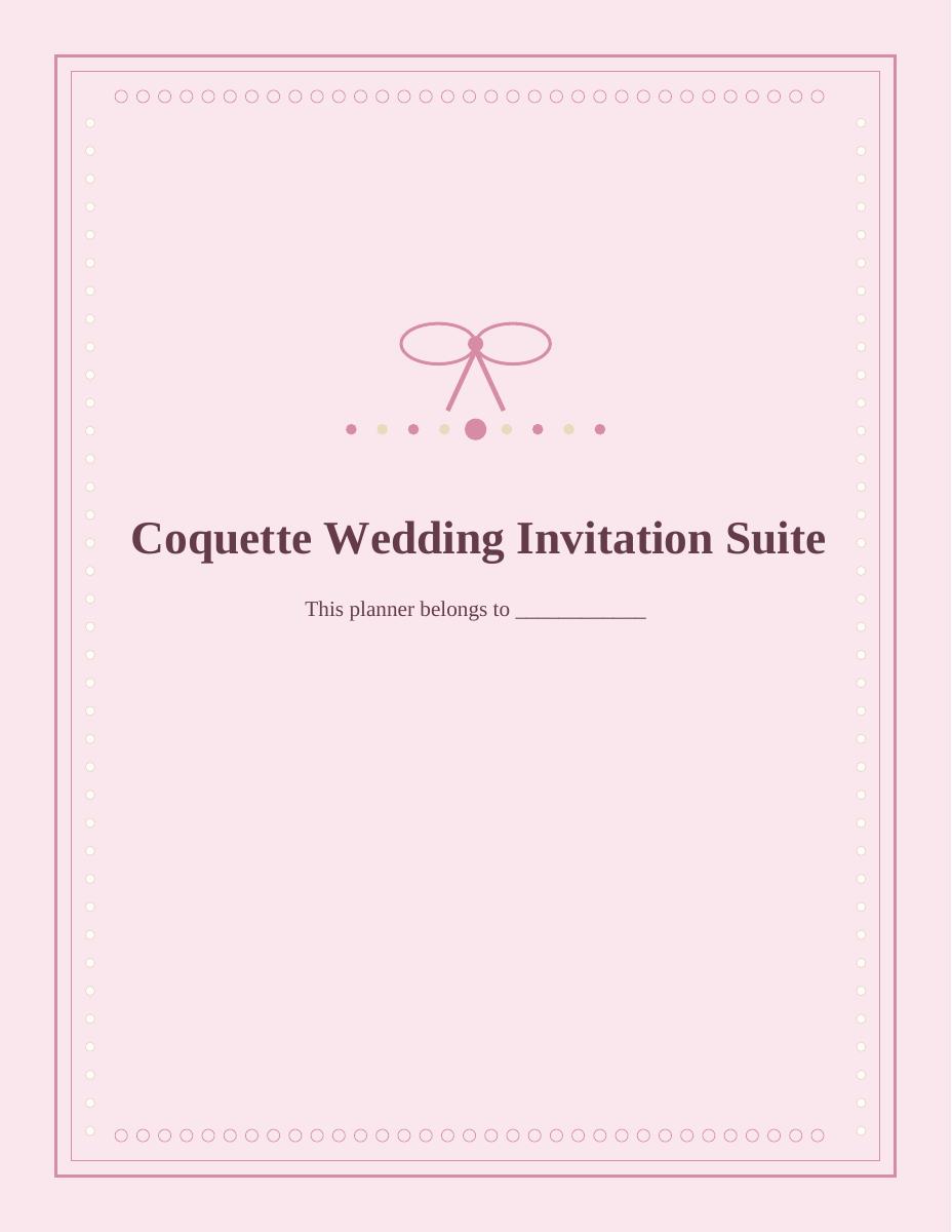 Coquette Wedding Invitation Suite