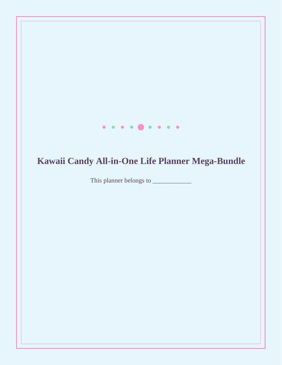 Kawaii Candy All-in-One Life Planner Mega-Bundle
