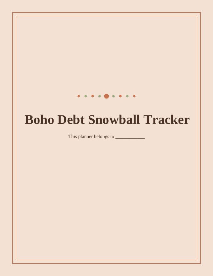 Boho Debt Snowball Tracker