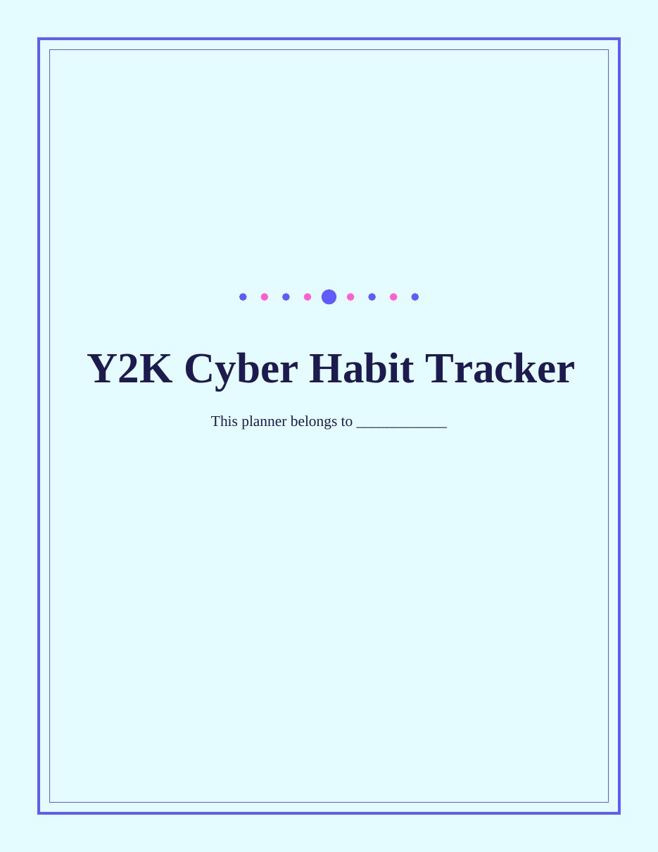 Y2K Cyber Habit Tracker
