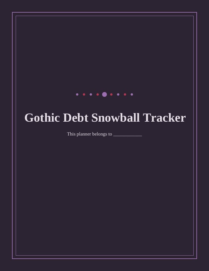 Gothic Debt Snowball Tracker