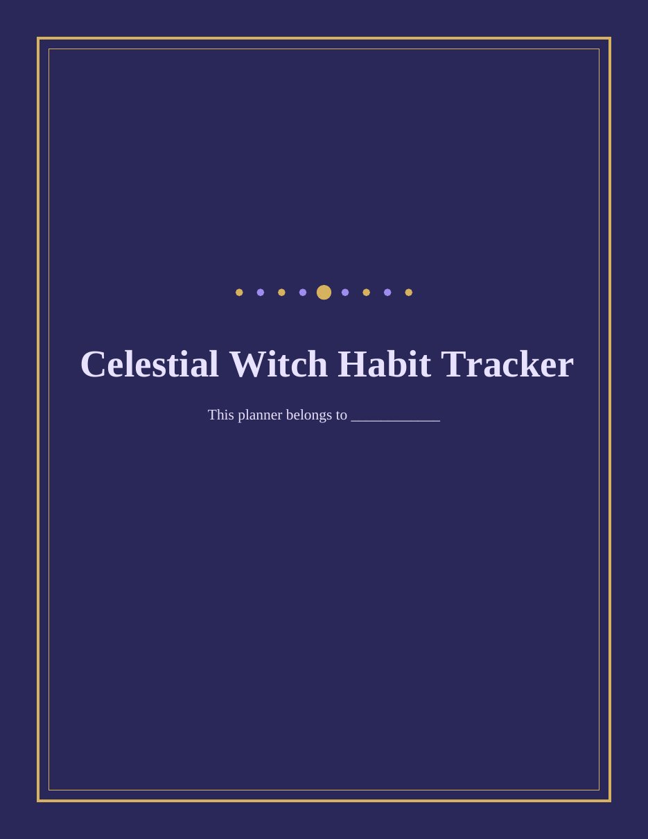 Celestial Witch Habit Tracker