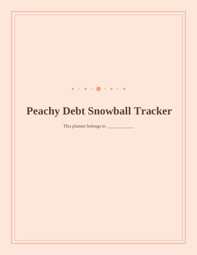 Peachy Debt Snowball Tracker