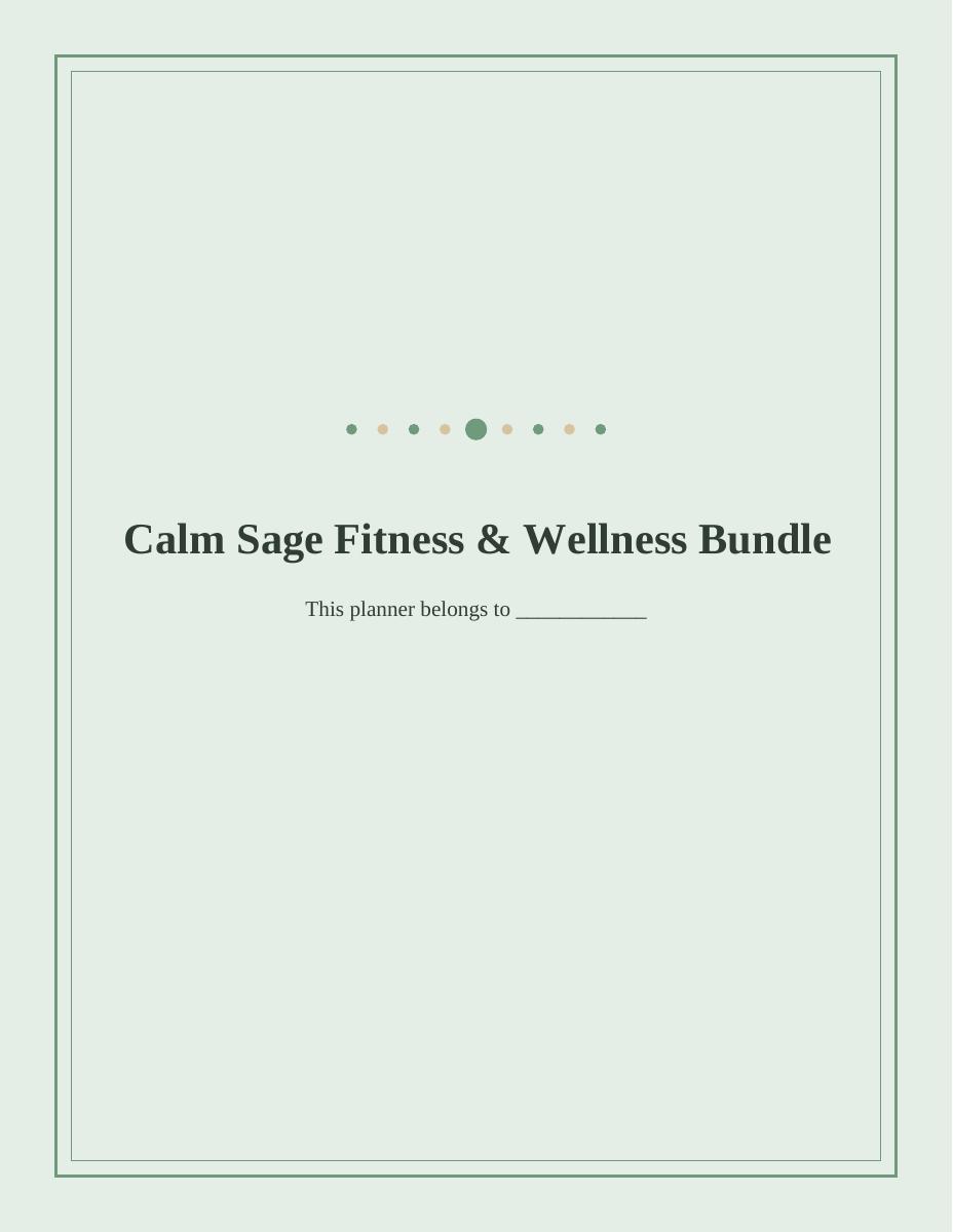 Calm Sage Fitness & Wellness Bundle