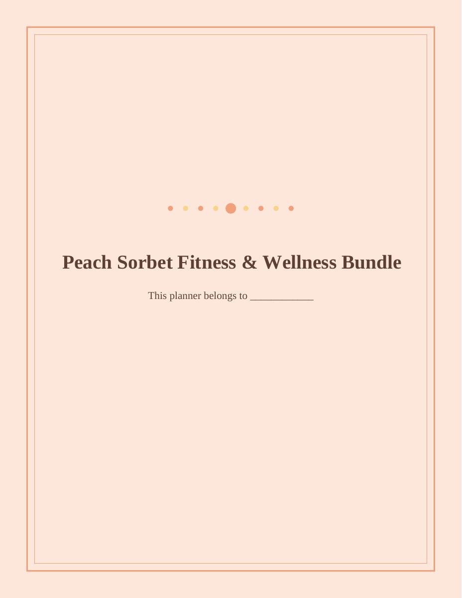 Peach Sorbet Fitness & Wellness Bundle