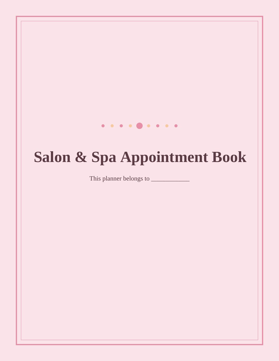 Salon & Spa Appointment Book