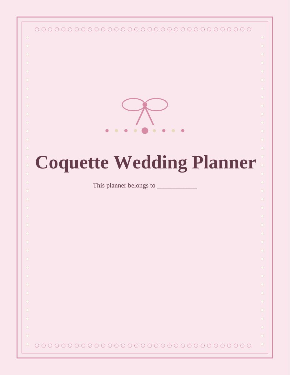 Coquette Wedding Planner
