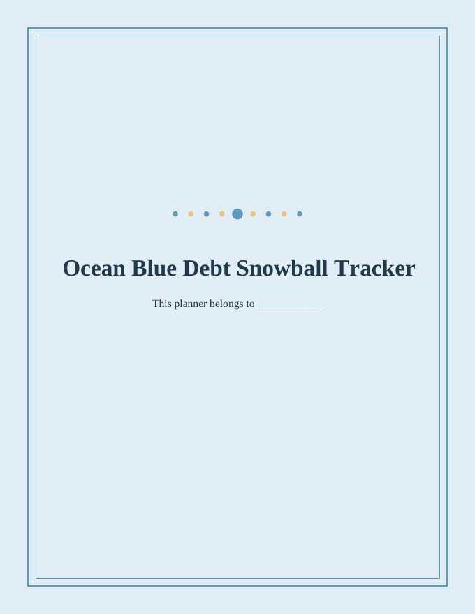 Ocean Blue Debt Snowball Tracker